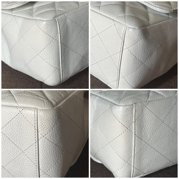 Chanel Quilted Maxi Caviar Silver Hardware Single Flap Shoulder Bag - Picture 15 of 15